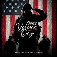 Veteran Day Greeting Card Template Square Version