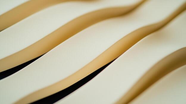 Wavy strips of fabric lay gracefully on a dark surface in this detailed close-up photo