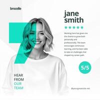 Simple Employee Testimonial Linkedin Post template