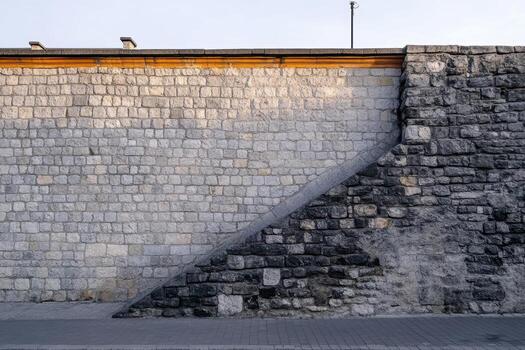 único Roca pared diseño presentando angular patrones y texturas foto