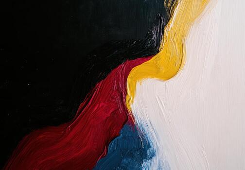 Bold abstract artwork with vibrant colors and expressive strokes photo