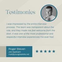 Linkedin Post for Testimonies template