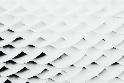 Intricate patterns of white layered texture create a striking visual effect photo