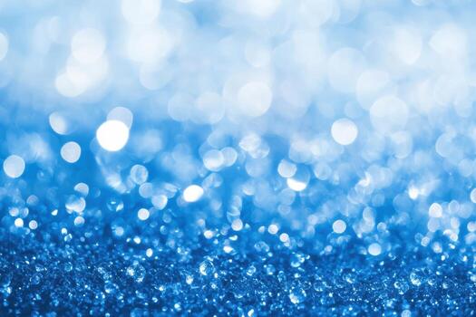 Sparkling blue background creates a stunning visual effect with bokeh photo