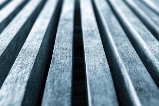 Smooth wooden slats arranged parallel in a cozy indoor setting photo