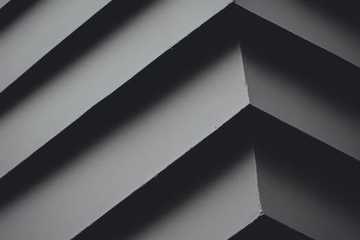 Architectural detail of gray slanted panels creating a striking design photo