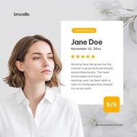 Minimalist Employee Testimonies Linkedin Post template