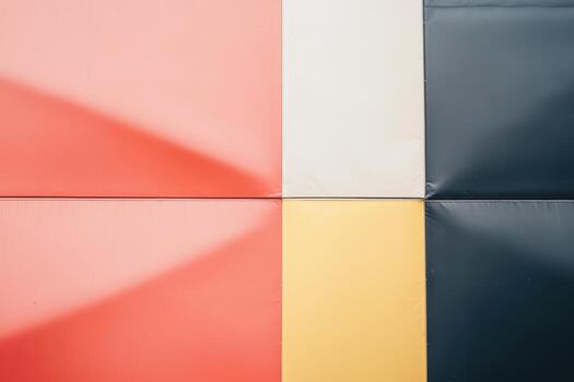 Colorful geometric patterns in a modern architectural space photo