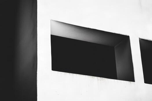 Exploration of geometric shapes and shadows in modern architecture design photo