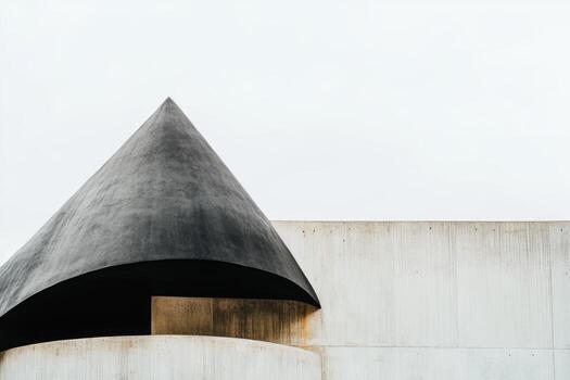 Distinctive conical design set against a minimalist backdrop photo