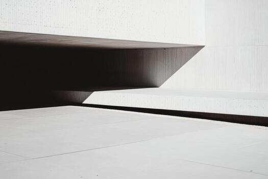 Modern architectural structure with bold geometric lines in daylight photo