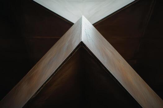 geométrico arquitectónico diseño presentando un moderno hormigón estructura foto