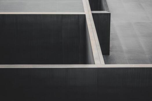 Modern architecture features intersecting concrete structures in cities photo