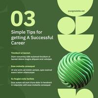 Green Tips for A Successful Career LinkedIn Post Template