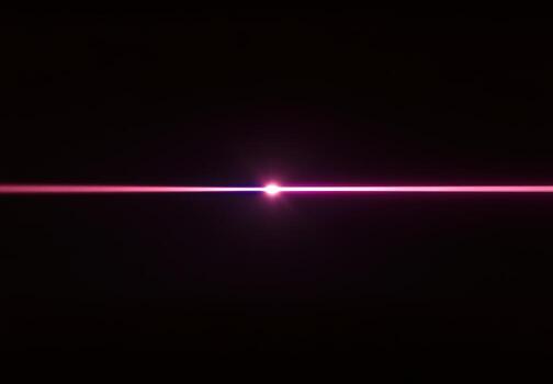 Bright pink light beam cutting through dark background in a visual display photo