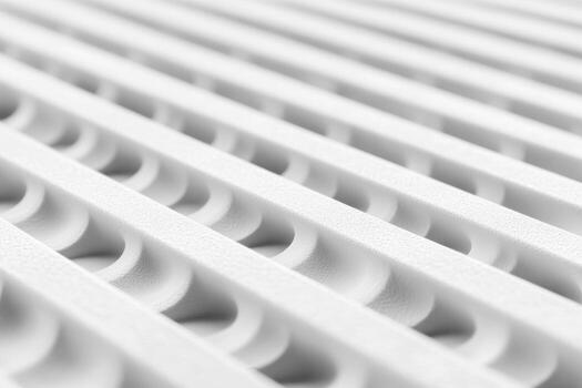 Textured surface of white slats highlighting modern design and material photo