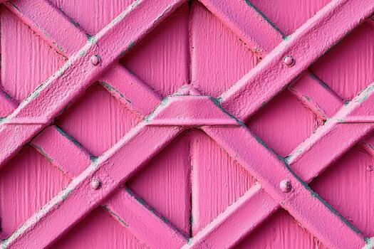Textured pink lattice design with bold patterns and vibrant color photo
