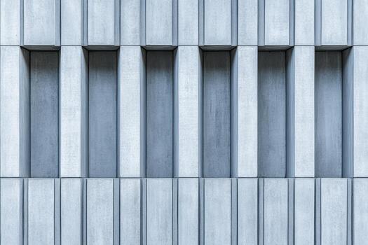 Concrete wall design features vertical grooves in a minimalist setting photo