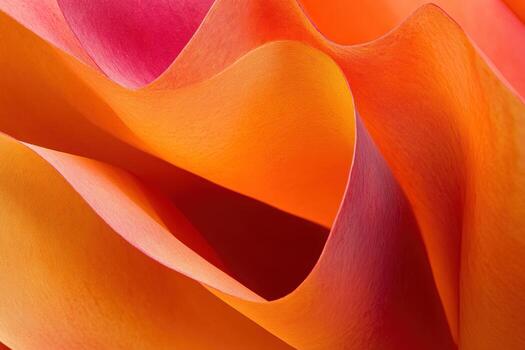 Colorful abstract waves of fabric create dynamic patterns near sunset photo