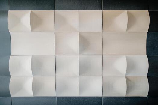 Textured wall tiles arranged in a geometric pattern for modern interiors photo