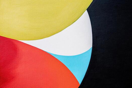 Colorful abstract artwork featuring bold shapes on a dark background photo