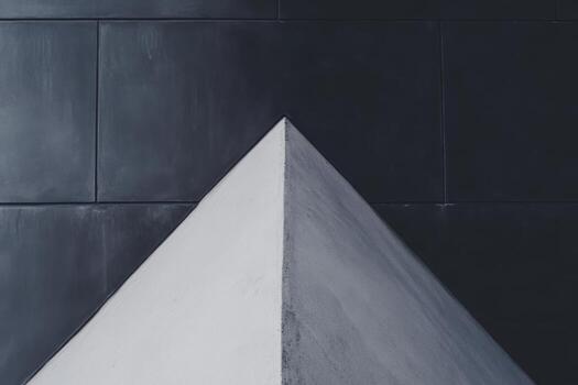 Sharp contrast of geometric shapes in modern architecture design photo