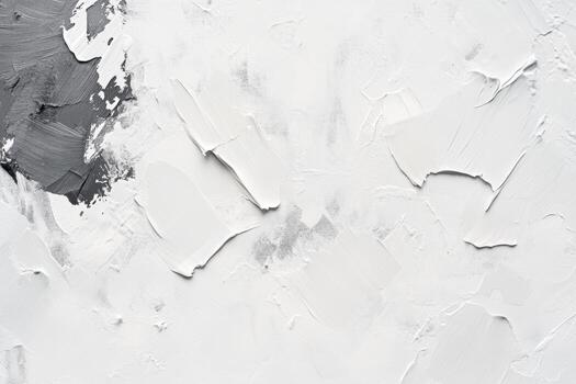Abstract texture of white and black paint on canvas created in an art studio photo
