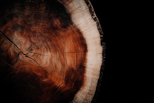 Beautiful display of wood grain textures with natural patterns found in nature photo