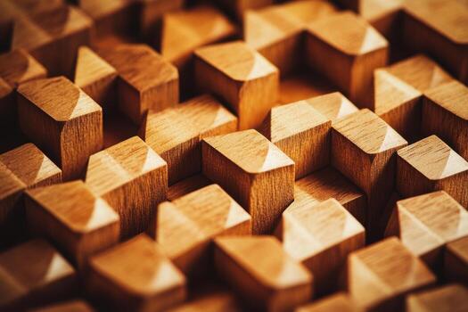 Intricate wood pattern showcasing craftsmanship in detailed design elements photo