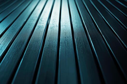 Dark wooden planks arranged in parallel lines create a textured surface photo