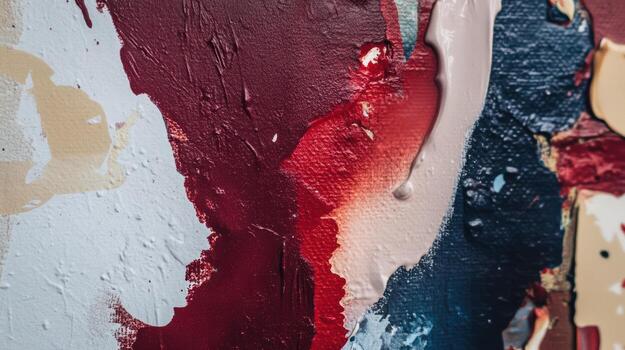 Texture of vibrant paint layers on a canvas showcasing artistic expression photo