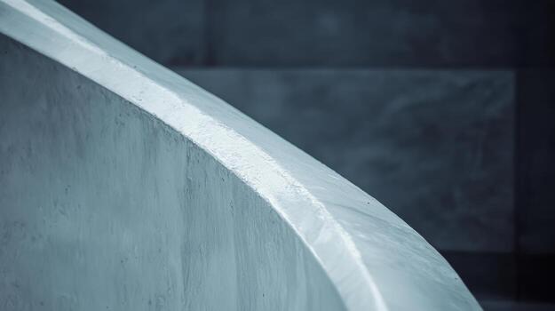 Curved concrete staircase design showcasing modern architectural elements photo