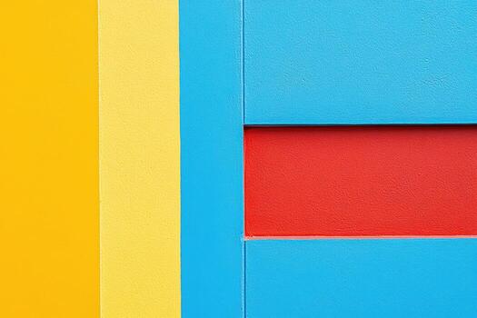 Colorful geometric patterns on a wall create a vibrant visual experience photo