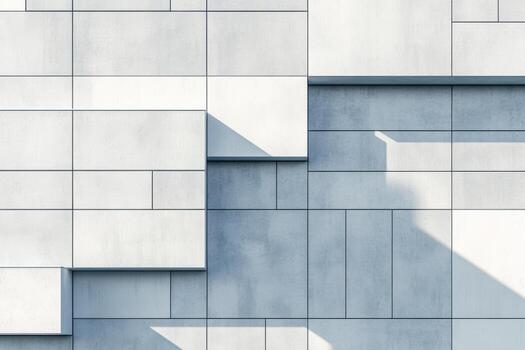 Modern architectural design featuring textured concrete wall patterns photo