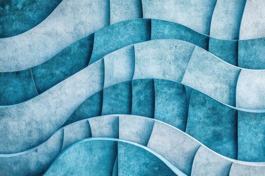 Blue wave patterns create a stunning abstract design for modern decor photo
