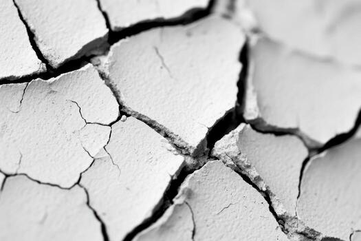 agrietado superficie revelador intrincado patrones en un seco ambiente foto