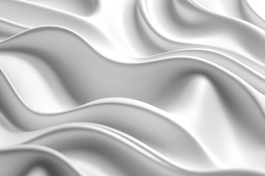 Soft white fabric flowing in gentle waves, creating a serene texture photo