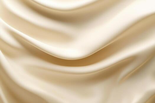 Soft silk fabric draped elegantly in warm beige tones for textile design photo