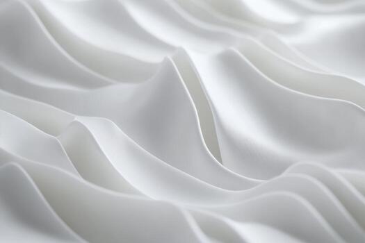 Textured white fabric with soft folds highlighting elegant drapery design photo