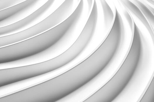 Elegant curves of white fabric create a serene wavy pattern photo