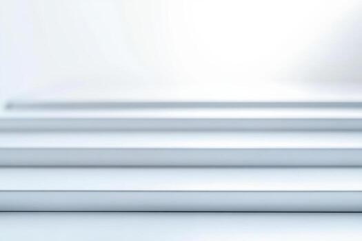 Minimalistic design of white textured stairs in an indoor space photo