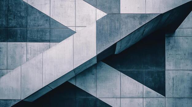 Modern architectural design featuring geometric shapes and textures photo
