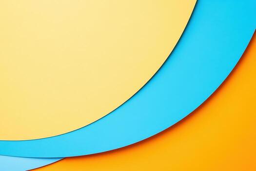 Colorful paper shapes create a vibrant abstract design in warm tones photo