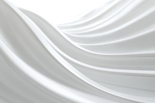 Flowing white waves create a smooth and calming abstract design photo