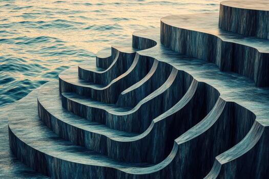 escultural rock formaciones crear dinámica patrones por el Oceano apuntalar foto