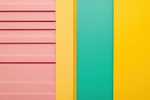 Colorful abstract composition featuring vibrant geometric shapes and patterns photo