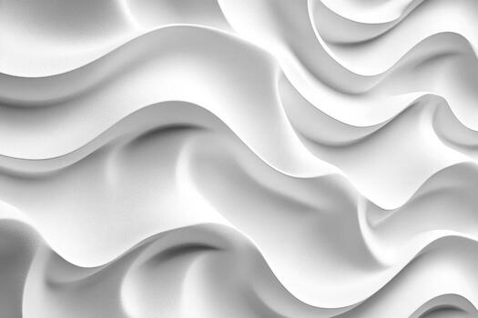 Textured white fabric with soft waves creating an elegant pattern photo