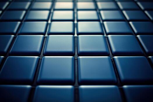 Blue square tiles arranged in a grid pattern creating a modern design effect photo