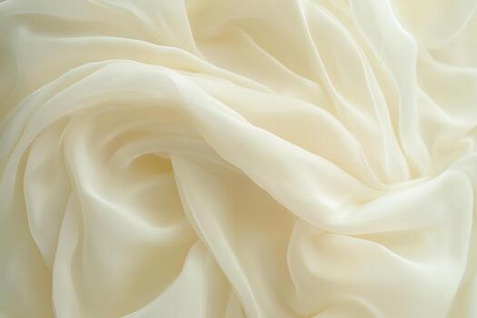 Light and airy white fabric draped elegantly on a flat surface photo