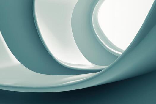 Modern architecture features smooth curves and light in a vibrant space photo